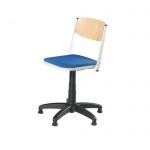 Drehspindelstuhl, höhenverstellbar 48-67 cm, feststehend, mit Sitzpolster, 